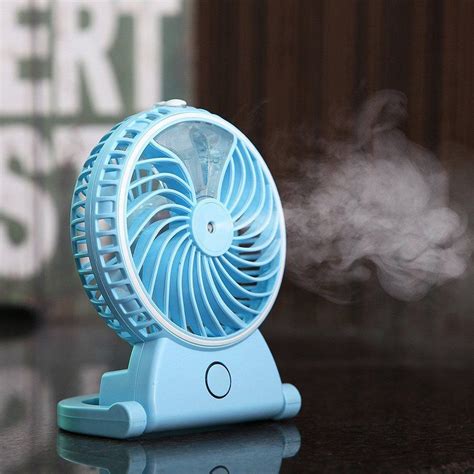 Bolt Mini Portable Fan Air Condition Water Mist Rechargeable Fan