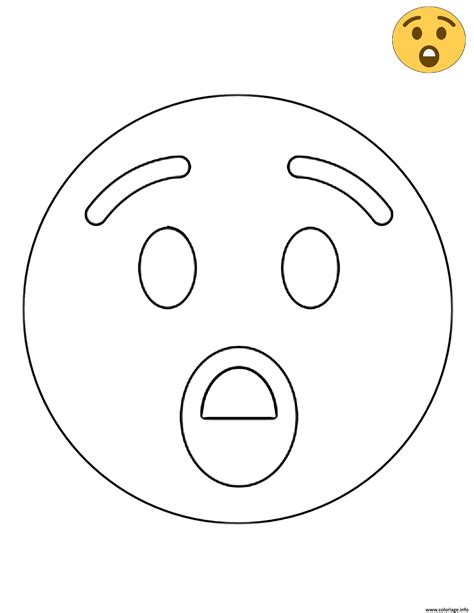 Coloriage Twitter Surprise Emoji Emoji Dessin Emoji à Imprimer