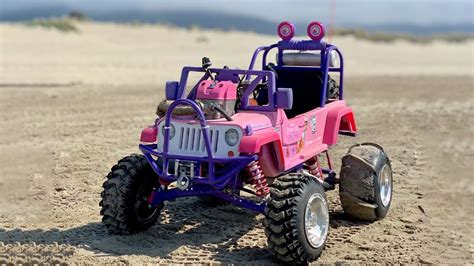 450cc Barbie Jeep Hits The Dunes Youtube