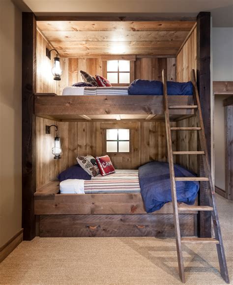 Gorgeous Trundle Bunk Beds In Bedroom Rustic With Queen