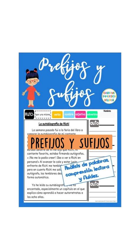 Prefijos Y Sufijos Prefixes And Suffixes Vocabulary Spanish Resources