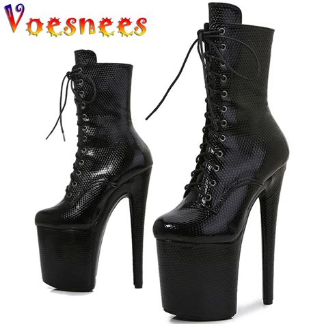 Serpentine 20cm Sexy Extreme Heel Shoes Erotic Lap Dancing Ankle Boot