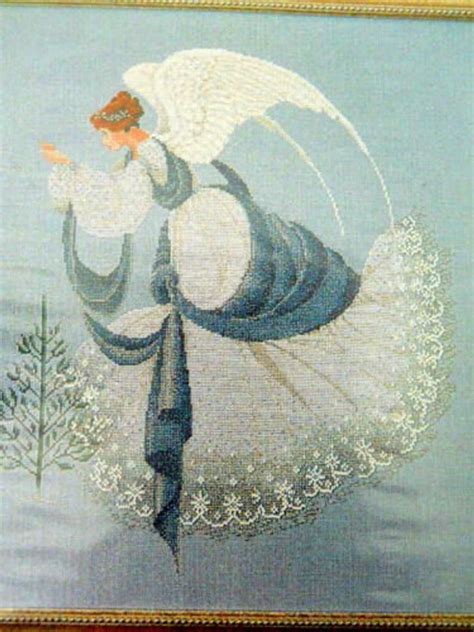 New Lavender And Lace Ice Angel Cross Stitch Pattern Chart Only Etsy