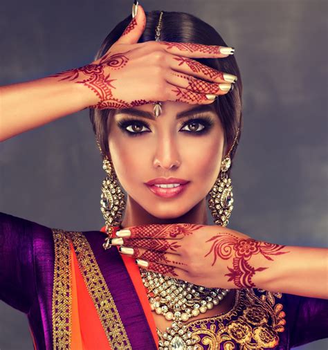 Wearing Traditional Dress Beautiful Indian Woman Stock Photo 08 Free