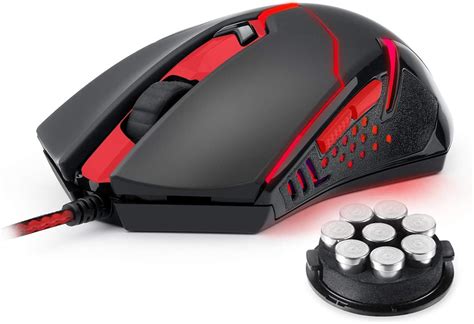 Redragon M601 Ratón Para Juegos Con Cable Rojo Led 3200 Dpi 6 Botones