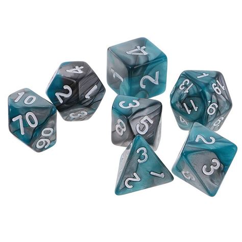 7pcs 7 Sided Dice Polyhedral Dice For Dungeons Dragons Multi Sided