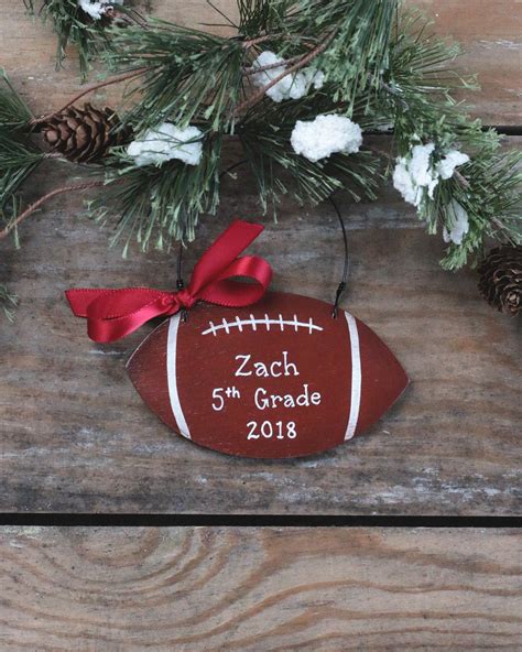 Personalized Football Ornament Custom Christmas Ornament Etsy