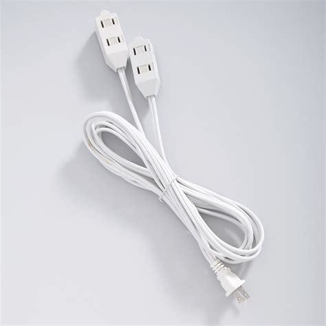 Double Ended Indoor Extension Cord Two Wire Extension Cord White