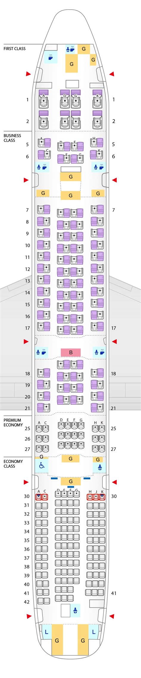 Seat Map Of Boeing 777 300er Seat Map In Flight Travel