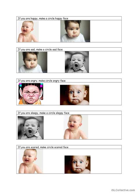 Facial Expressions English Esl Worksheets Pdf And Doc