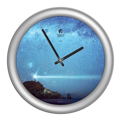 Chicago Lighthouse Milky Way Lighthouse 14 Inch Decorative Wall Clock