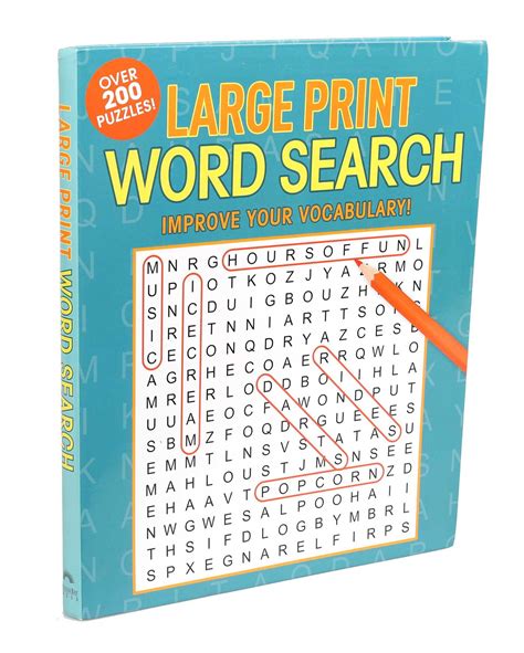 Large Print Word Search Book By Editors Of Thunder Bay