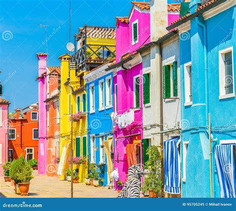 Burano Island Colorful Houses Stock Image Image Of Italy Colors