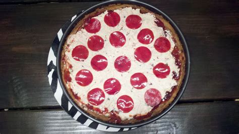 Pepperoni Pizza Birthday Cake Used Fruit Rollups As The Pepperoni