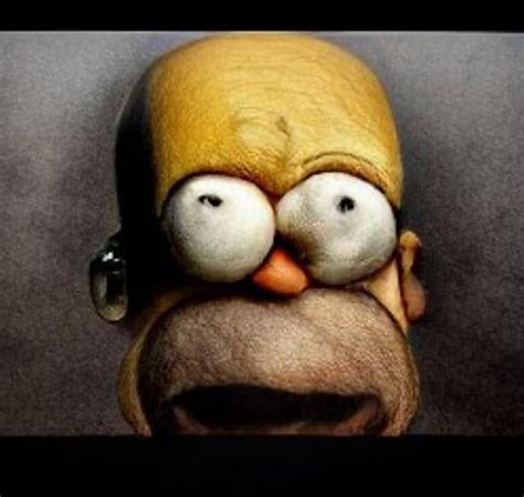 Hyper Realistic Homer Simpson Rterrifyingaicreations