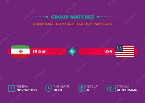 Premium Vector Football World Cup Qatar 2022 Match The Schedule Of