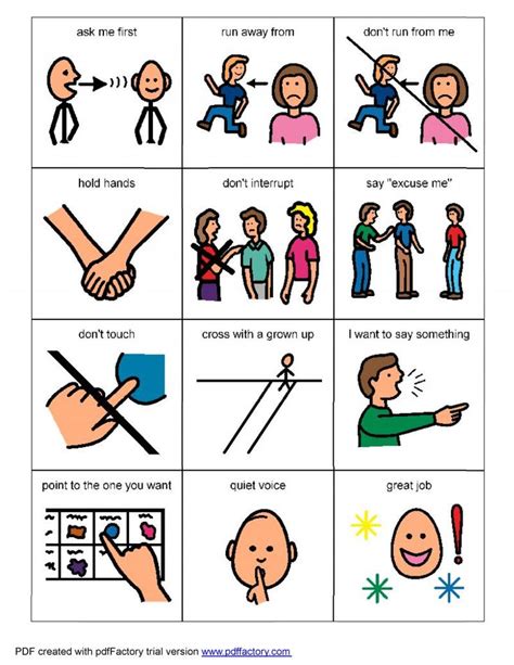 Behavior Management Picture Cards ~freebie Autism Visuals Picture