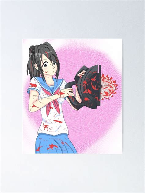 Yandere Chan With Saw Poster By Moonmoonz Redbubble