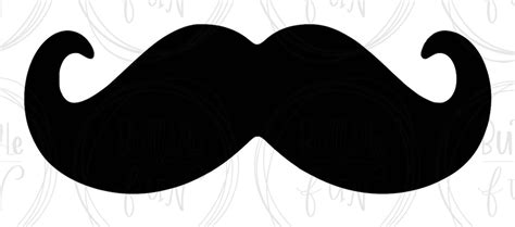 Mustache Silhouette Vector Image With Svg Eps Pdf Png Pdf Etsy