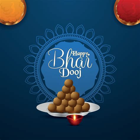 Happy Bhai Dooj Celebration Greeting Card Bhai Dooj Festival Of India 2368149 Vector Art At