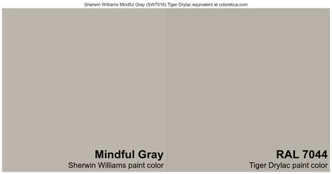 Sherwin Williams Mindful Gray Tiger Drylac Equivalent Ral