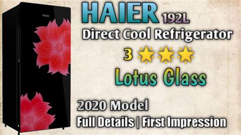 Haier 192 Litres Glass Door Refrigerator Lotus Glass Details First