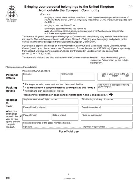 Customs Particulars Customs Form Fill Out And Sign Pr Vrogue Co