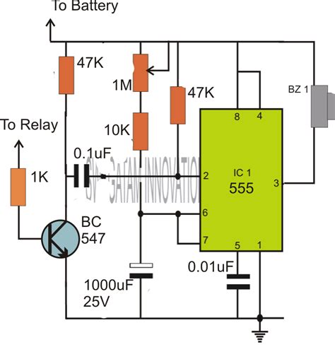 555 Timer Buzzer Circuit Diagram