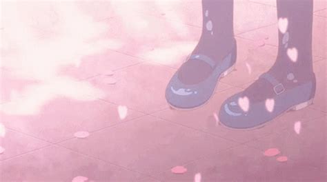 Pink Aesthetic Anime Feet Petals 