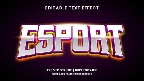 Premium Vector Esport Text Effect Gaming Style
