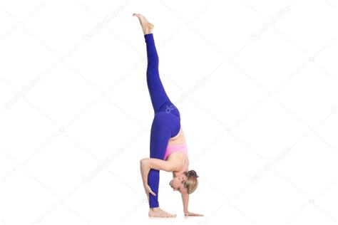 Standing Split Yoga Pose — Stock Photo © Fizkes 88673750