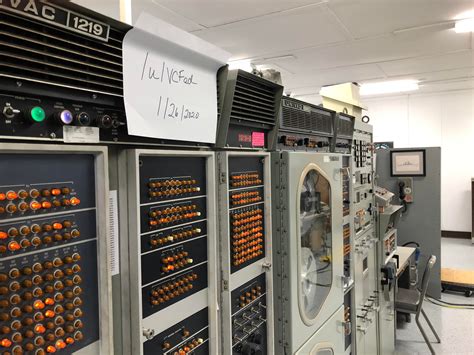 UNIVAC 1219-B military mainframe computer circa 1965. It's a general ...