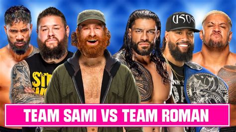 Sami Zayn Kevin Owens Jey Uso Vs Roman Reigns Jimmy Uso Solo Sikoa WWE Tag Match
