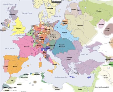 Map Europe 1500 Hist308 Ren