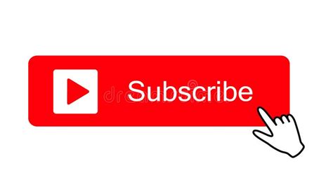 Subscribe Button Color With Hand Stock Vector Illustration Of Chanel