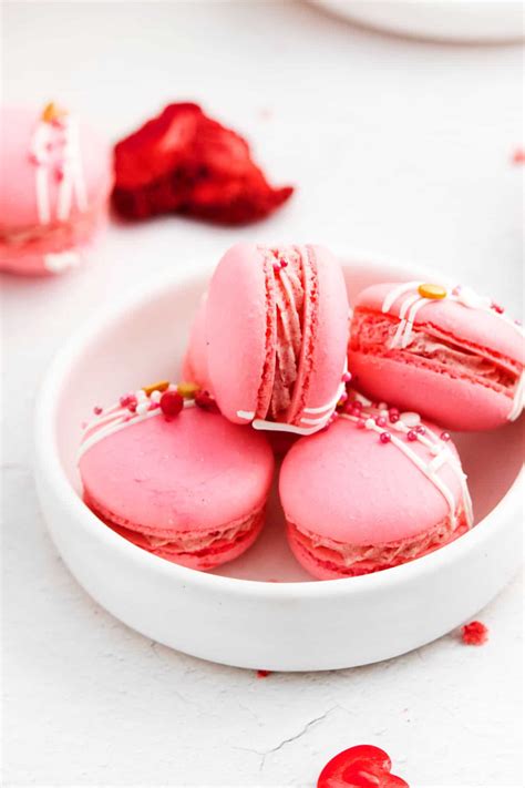 The Best Strawberry Macarons Recipe Shugary Sweets