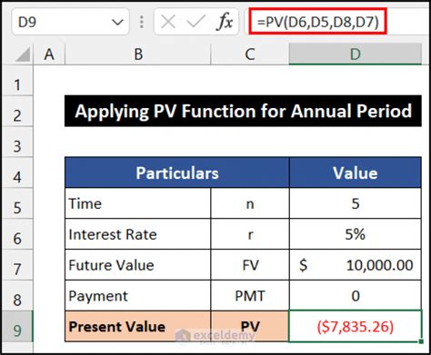 How To Calculate Present Value Of Lump Sum In Excel 3 Ways