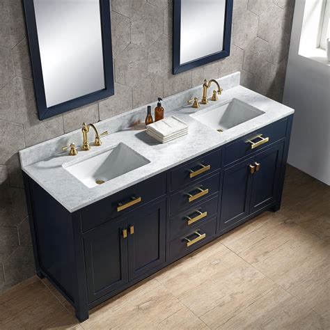 Timeless home erin 72 in. 72 Inch Double Sink Bathroom Vanity Top Only
