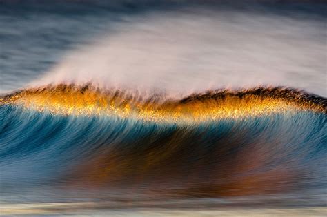 Magnificent Golden Waves Of California Ocean