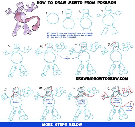 You will find various if you like this article, you might be interested in some of our other articles on how to draw mario, how i just love the pokemon cartoon characters they are mine favorite one and i loved to learn these tutorials. How to Draw Mewto from Pokemon Go Easy Step by Step Drawing Tutorial | How to Draw Known Cartoon ...