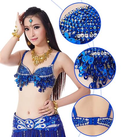 Sexy Professional Belly Dance Diamond Bra Belly Performance Only Bra Indian Dancing Top