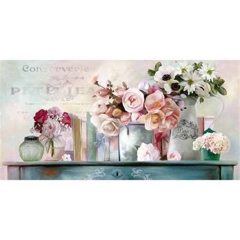 Arredamento camera da letto boho chic: Robinson"Paris Petit"- quadri moderni floreali in color ...