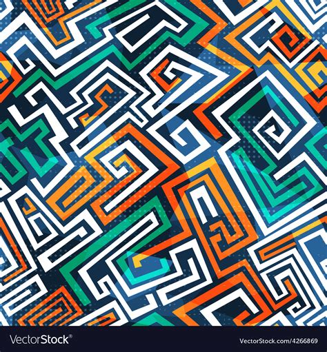 Abstract Maze Seamless Pattern Royalty Free Vector Image
