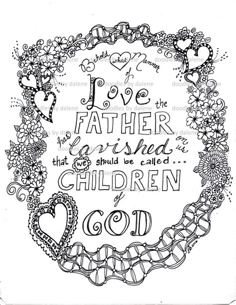 Children Of God Coloring Page Etsy