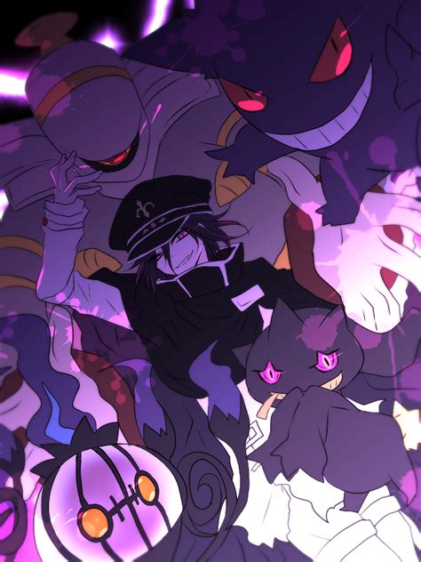 Kurokichi ouma is an oc of an au kokichi where some crazy stuff happened and kokichi got all his personalities split up and manifested into reality as thier own beings. 1boy banette cape chandelure danganronpa dusknoir evil ...