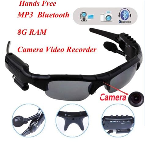 New Sport Wireless Bluetooth Camera Eyewear Sunglasses With 8g Ram Video Recorder Dvr Dv