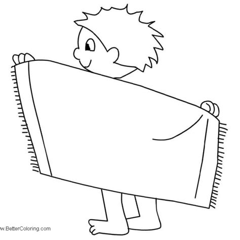 Beach Towel Template Coloring Pages