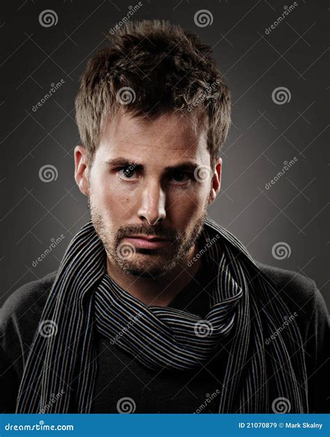 Serious Young Man Stock Image Image Of Concerned Male 21070879