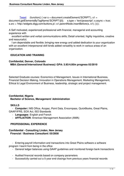 Start by looking at each engagement from a different perspective. Business Consultant Resume - How to draft a Business ...