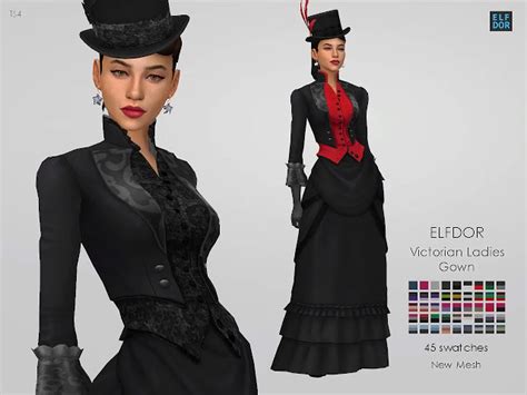 Victorian Ladies Gown At Elfdor Sims Sims 4 Updates